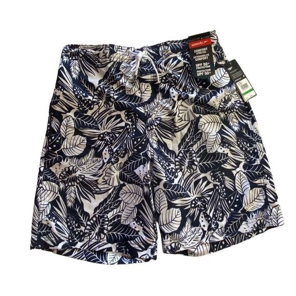 Speedo Mens LARGE Bondi Etched Floral Boardshorts - Navy Print - Picture 1 of 10